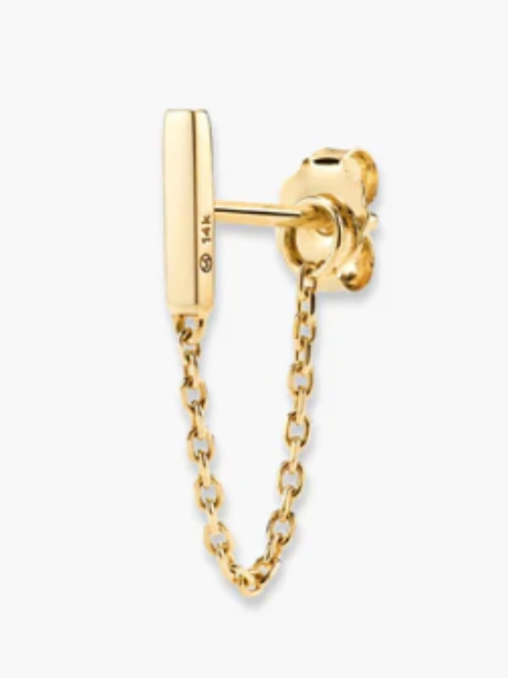 Mejuri - 14K - Single Bar Chain Stud